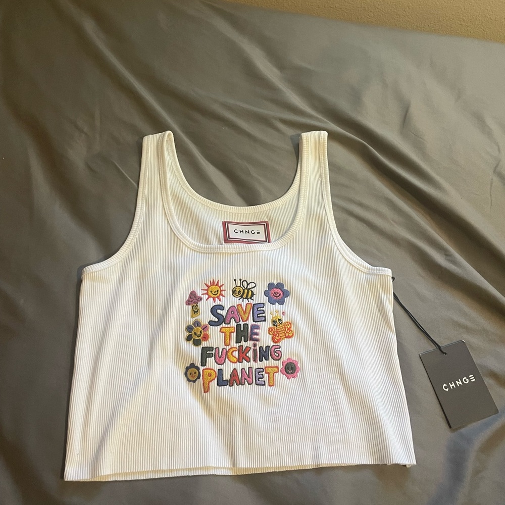 chnge save the f*cking planet tank top